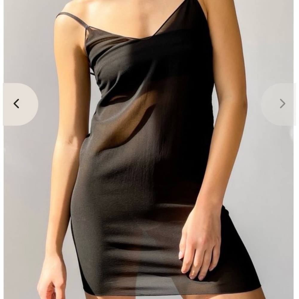 Vintage Missoni Black Sheer Silk Slip Dress